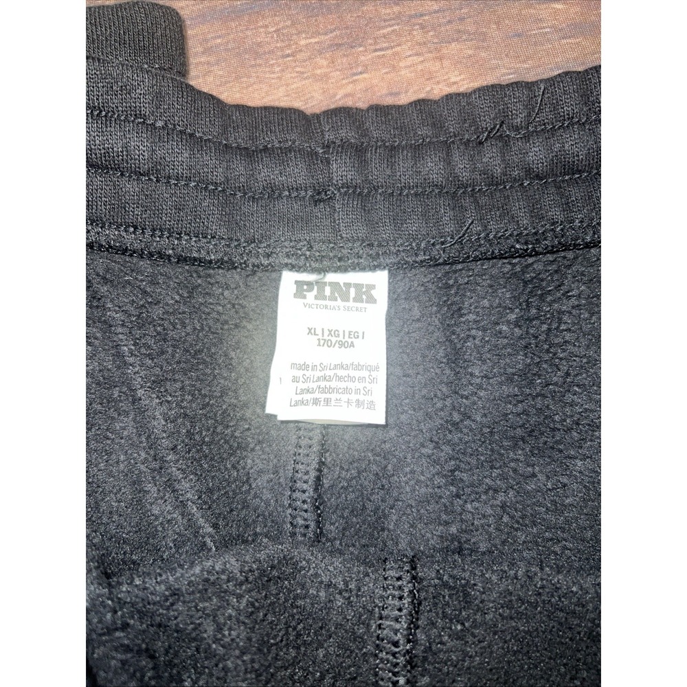 PINK by Victoria's Secret Baggy Wide Leg Womens Sweatpants Size XL Black - Picture 4 of 9